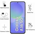 Miniatyrbild 3 av 5: Härdat glas - Phonillico® - Samsung Galaxy A36 5G - Paket med 2 - Repellent - Transparent
