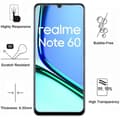 Miniatyrbild 3 av 5: Härdat Glas - Phonillico® - Realme Note 60 - Pack om 4 - Skärm Skydd - Rep resistant