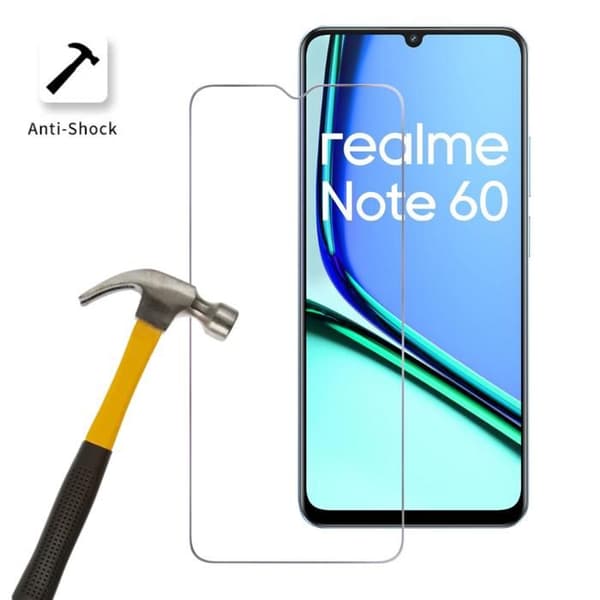 Härdat Glas - Phonillico® - Realme Note 60 - Pack om 4 - Skärm Skydd - Rep resistant