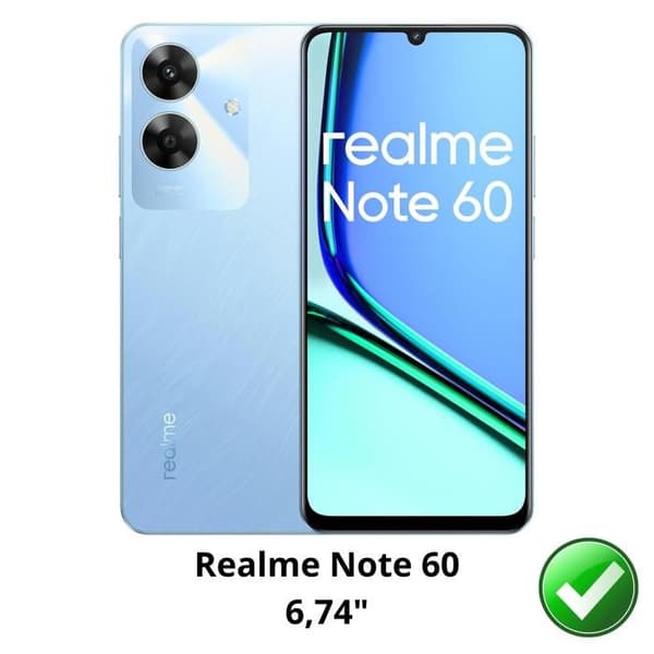Härdat Glas - Phonillico® - Realme Note 60 - Pack om 4 - Skärm Skydd - Rep resistant