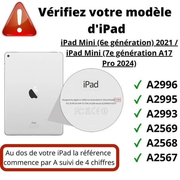 Härdat glas - Phonillico® - iPad MINI 7 - Pack 2 - Repellerar repor - Skärmskydd
