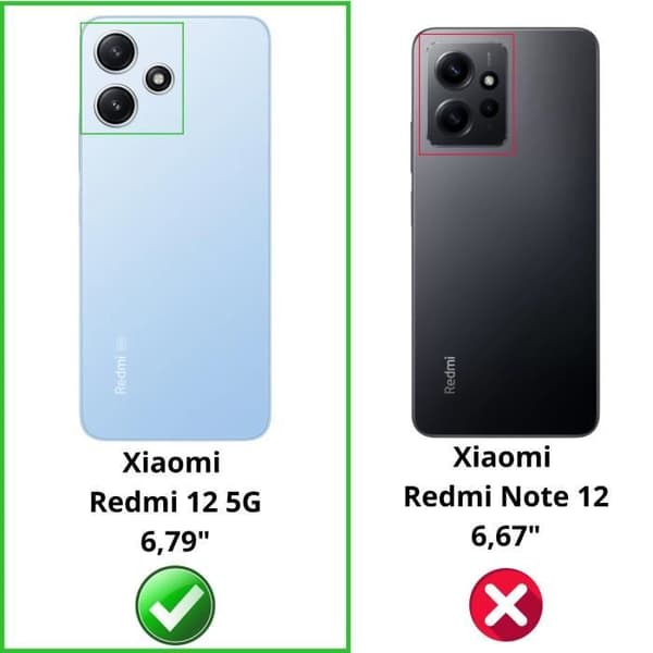 Härdat glas för Xiaomi Redmi 12 5G [Pack 4] Filmskydd för skärm Phonillico®