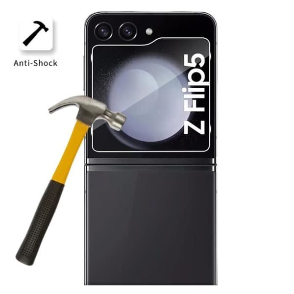 Härdat glas för Samsung Galaxy Z FLIP 5 [Pack 2] Skärmskydd Phonillico®