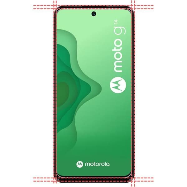 Film av skydd för skärm - Phonillico - Motorola Moto G14 - Härdat glas - Paket med 2 - Repbeständig