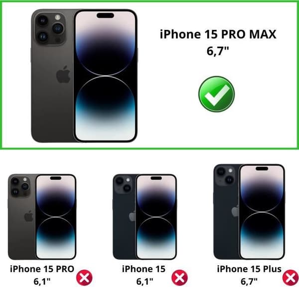 Film avskärmad bak för iPhone 15 PRO MAX [Pack 2] Skärmskydd Phonillico®
