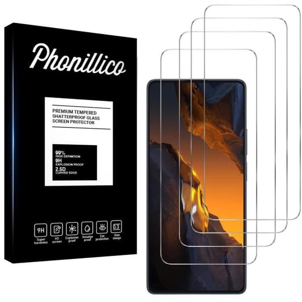 Film Protecteur - Phonillico® - Xiaomi Poco F5 / F5 PRO - Paket med 4 - Ripsbeständig - Transparent