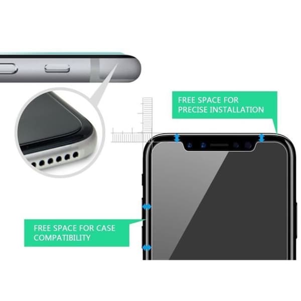 Filmm vitrerat härdat glas kompatibel med Apple iPhone X - Phonillico®
