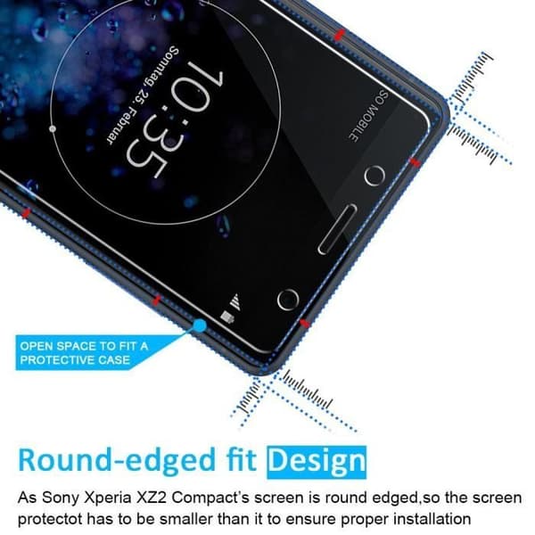 Verre Sony XPERIA XZ2 COMPACT - Härdat Skyddsglas för Skärm Phonillico®