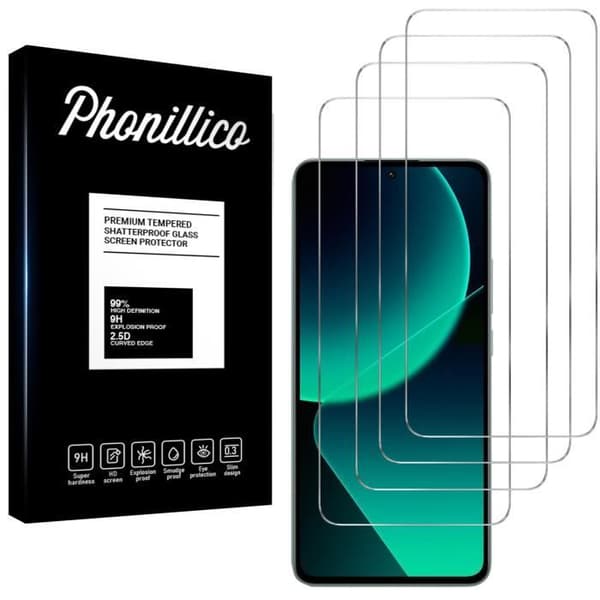 Härdat glas för Xiaomi 13T - 13T PRO [Pack 4] Skyddsglas Display Phonillico®