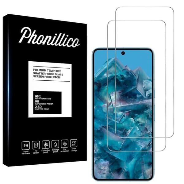 Skärmskyddsfilm - Phonillico - Google Pixel 8 PRO - 2-pack - Härdat glas - Repåterstående