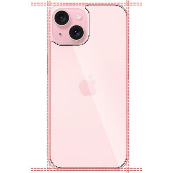 Härdat glas - Phonillico® - iPhone 15 - Paket med 2 - Repåterande - Bakskydd