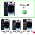 Miniatyrbild 2 av 4: Skyddfilm - Phonillico® - iPhone 15 - Paket 2 - Härdat glas - Rep-resistant
