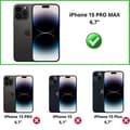 Miniatyrbild 2 av 4: Skydd film - Phonillico® - iPhone 15 PRO MAX - 4-pack - Härdat glas - Represistent