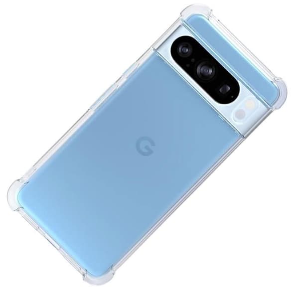 Stötresistent Skal - Phonillico® - Google Pixel 8 PRO - Mjuk Silikon - Transparent - Förstärkt Skydd