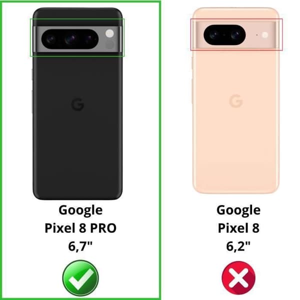 Stötresistent Skal - Phonillico® - Google Pixel 8 PRO - Mjuk Silikon - Transparent - Förstärkt Skydd