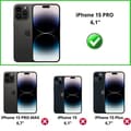 Miniatyrbild 2 av 4: Film Härdat Glas för skärm och baksidan av iPhone 15 PRO och Kamera Skydd [Pack 2] Glas Skydd Phonillico®