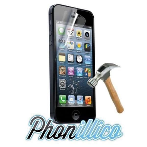 Vitt kompatibel iPhone 5C - Skärmskydd i glas Phonillico®