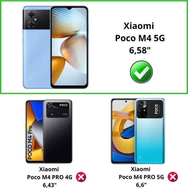 Skyddande film - Phonillico® - Xiaomi Poco M4 5G - Paket med 2 - Härdat glas - Repåterhållande