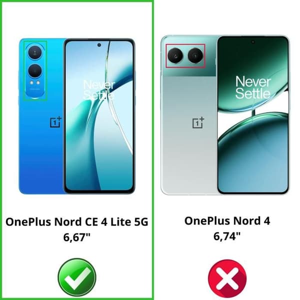 Skyddsglas - Phonillico® - OnePlus Nord CE 4 Lite 5G - Härdat Glas - Paket med 4 - Represistent