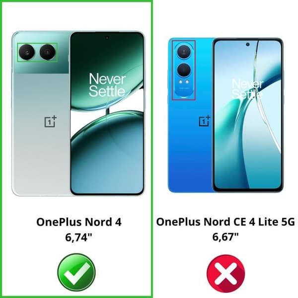 Skärmskydd - Phonillico® - OnePlus Nord 4 5G - Härdat Glas - Pack om 4 - Repälsande