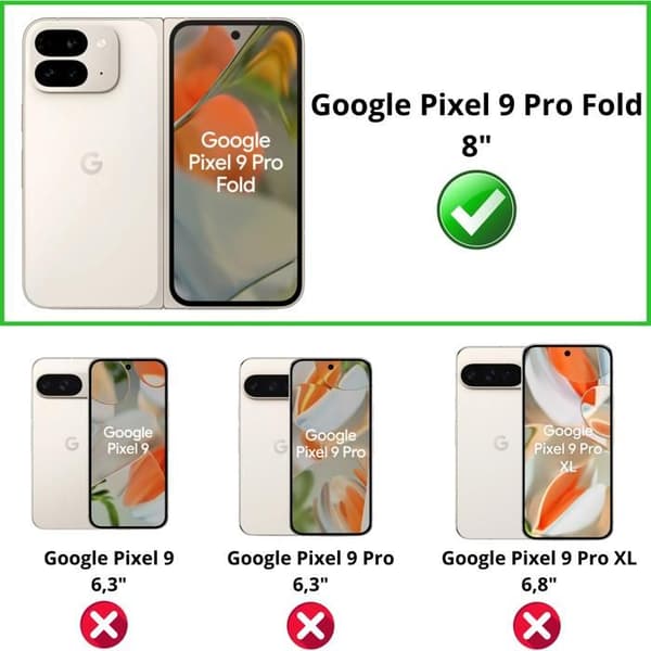 Skyddskamera - Phonillico® - Google Pixel 9 Pro Fold - Härdat glas - Paket med 2 - Ripskyddande