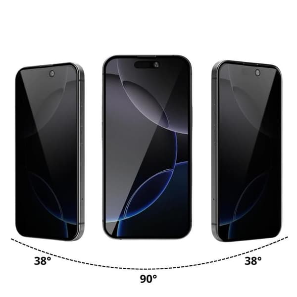 Skärmskydd - Phonillico® - iPhone 16 PRO MAX - Härdat glas - Pack om 4 - Antispy