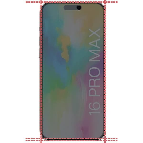 Skärmskydd - Phonillico® - iPhone 16 PRO MAX - Härdat glas - Pack om 4 - Antispy