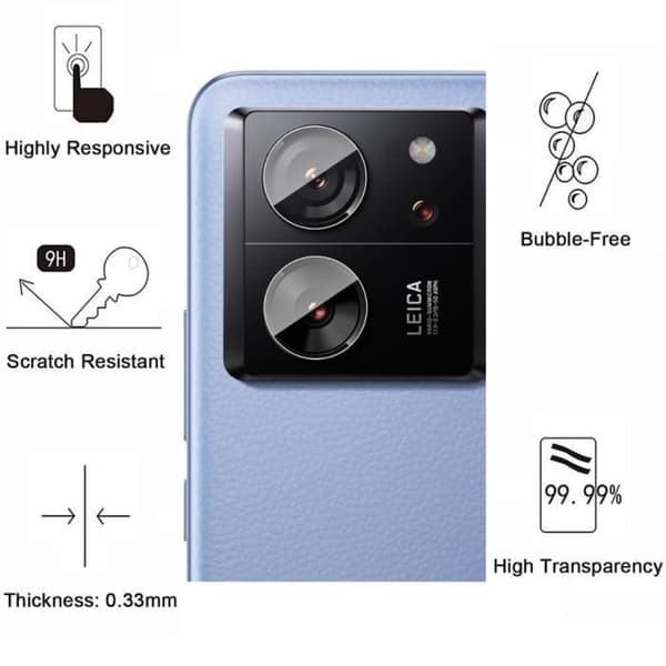 Skyddsfilm - Phonillico® - Xiaomi 13T/13T PRO - Pack om 2 - Härdat glas - Ripskydd.