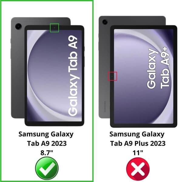 Coque + 2 Dämpade Glas - Phonillico - Samsung Galaxy Tab A9 2023 - Stötsäker - Silikon - Transparent