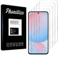 Miniatyrbild 1 av 5: Skydd för Skärm - Phonillico® - Samsung Galaxy S24 FE - Härdat Glas - Paket om 4 - Repfria
