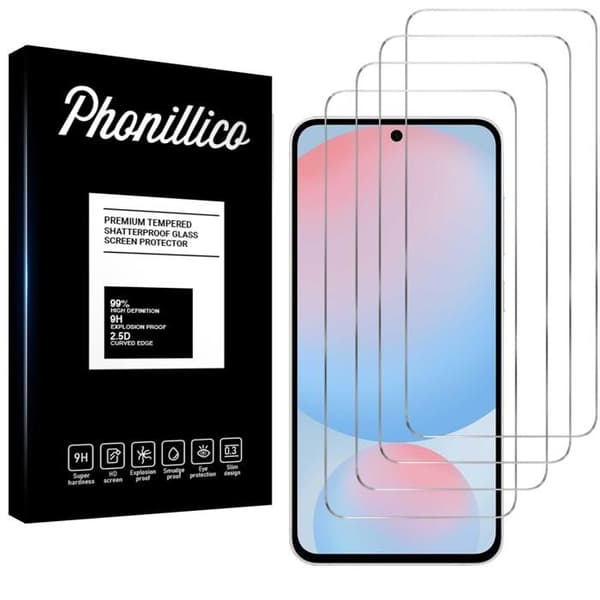 Skydd för Skärm - Phonillico® - Samsung Galaxy S24 FE - Härdat Glas - Paket om 4 - Repfria