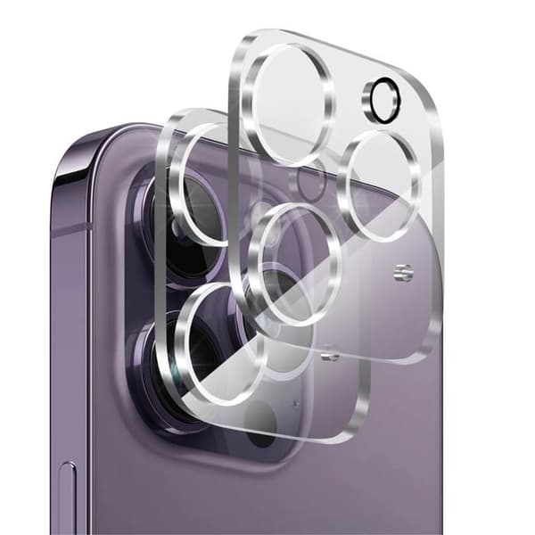 Skyddskamera - Phonillico® - iPhone 16 PRO / PRO MAX - Härdat glas - Paket med 2 - Rep-proof