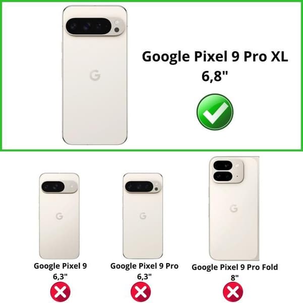 Härdat Glas - Phonillico® - Google Pixel 9 Pro XL - 2-pack - Kamera Skydd - Repbeständig