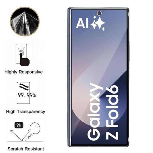 Skydd för Skärm och Kamera - Phonillico® - Samsung Galaxy Z FOLD 6 - Ultra Tunn - Repfria - Pack 2