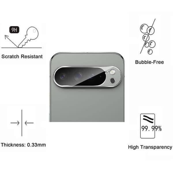 Filmbeläggning i härdat glas - Phonillico® - Google Pixel 9 - Paket 2 - Repfria - Transparent