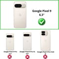 Miniatyrbild 2 av 6: Filmbeläggning i härdat glas - Phonillico® - Google Pixel 9 - Paket 2 - Repfria - Transparent