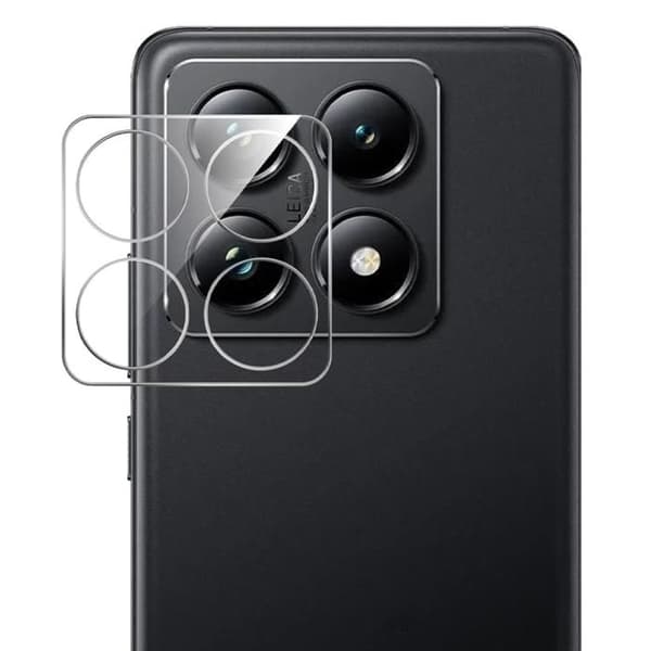 Härdat Glas - Phonillico® - Xiaomi 14T PRO - Paket 2 - Skärm- och Kameraskydd - Transparent