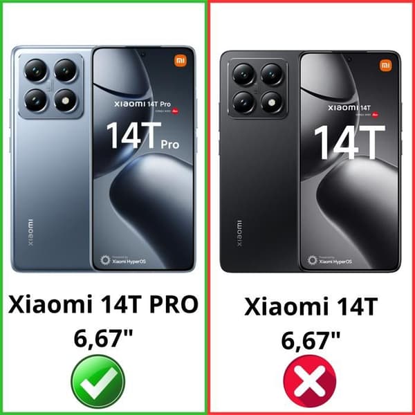Härdat Glas - Phonillico® - Xiaomi 14T PRO - Paket 2 - Skärm- och Kameraskydd - Transparent