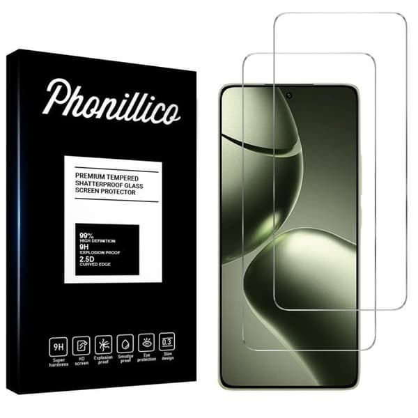 Härdat glas - Phonillico® - Xiaomi 14T / 14T PRO - Paket med 2 - Rep-resistant - Transparent