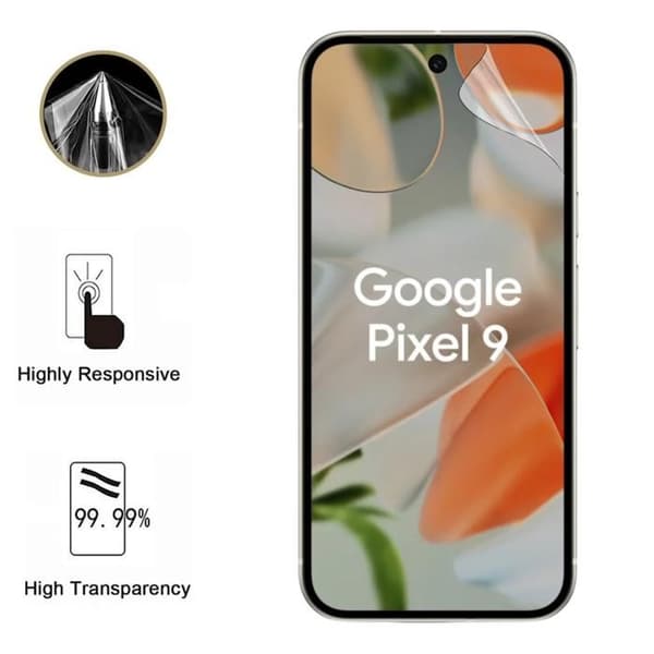 Skärmskydd - Phonillico - Google Pixel 9 - Pack 2 - Ultratunn - Repellerande mot repor