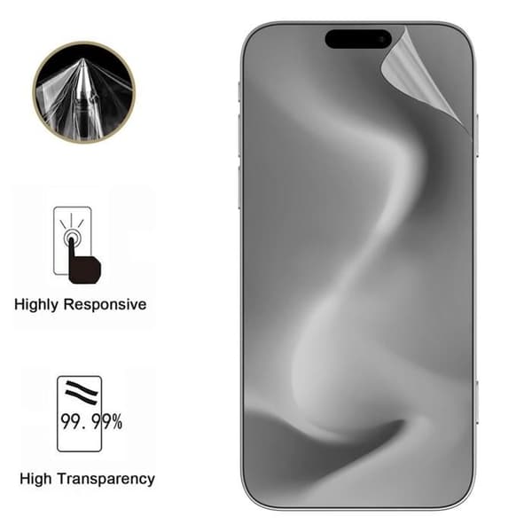 Skärmskydd - Phonillico - iPhone 16 Pro - 2-pack - Ultra tunn - Repellerand mot repor