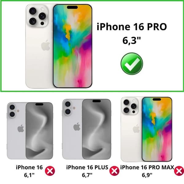 Skärmskydd - Phonillico - iPhone 16 Pro - 2-pack - Ultra tunn - Repellerand mot repor