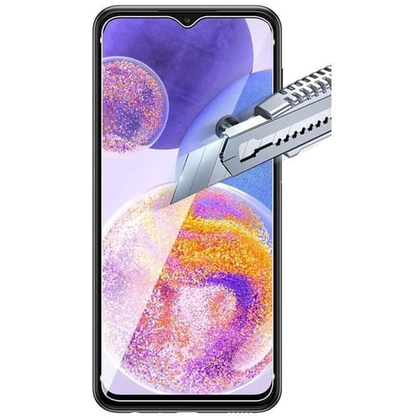 Härdat Glas för Samsung Galaxy A23 [Pack 2] Skärmskydd Film Phonillico®