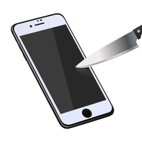 Härdat glas för iPhone SE 2022 [Pack 2] Transparent helfilm Vit kant Skärmskydd Phonillico®