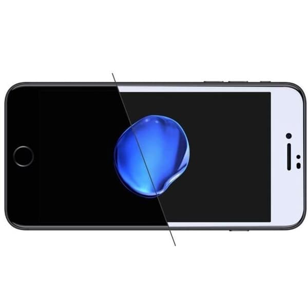 Härdat glas för iPhone SE 2022 [Pack 2] Transparent helfilm Vit kant Skärmskydd Phonillico®