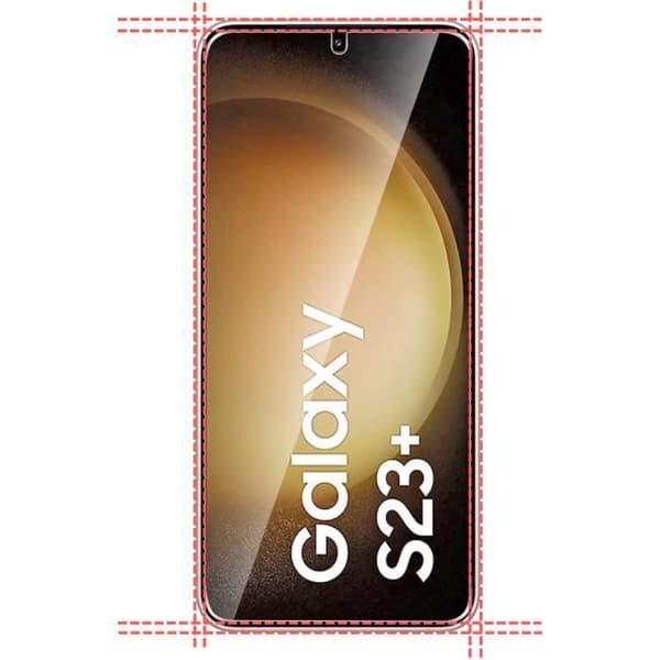 Skyddsskärm i plast för Samsung Galaxy S23 PLUS [Pack 2] Slitstark, repfritt ultra tunn skyddare Phonillico®