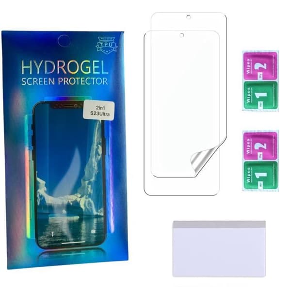 Skyddsskärm i plast för Samsung Galaxy S23 ULTRA [Pack 2] Hydrogel Skyddare Resistent Anti Ripe Phonillico®