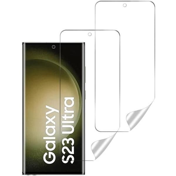 Skyddsskärm i plast för Samsung Galaxy S23 ULTRA [Pack 2] Hydrogel Skyddare Resistent Anti Ripe Phonillico®