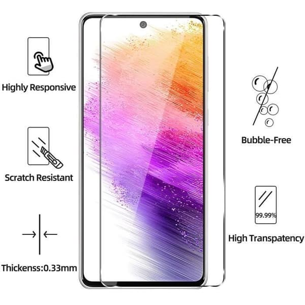 Skyddshölje för Samsung Galaxy A73 5G och 2 Härdade Glas Film Skärmskydd Phonillico®