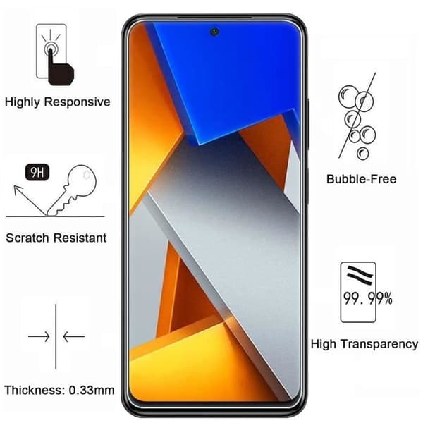 Härdat glas för Xiaomi Poco M4 PRO 4G [Pack 2] Skärmskydd Film Phonillico®